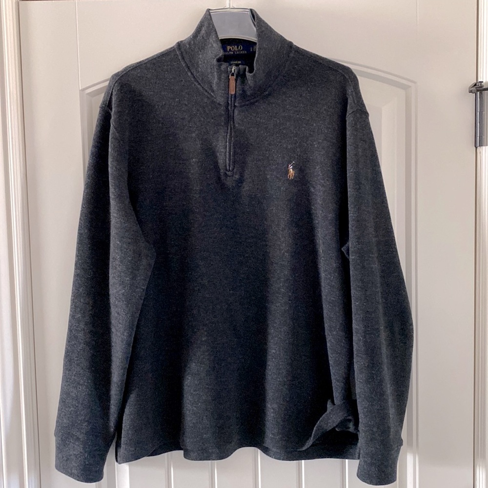 Polo by Ralph Lauren Black Quarter-Zip Shirt
